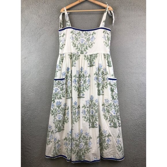 Juliet Dunn floral button up cotton sun dress Sz 3 - Picture 2 of 12